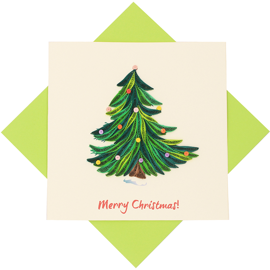 Quilled Christmas Tree Card